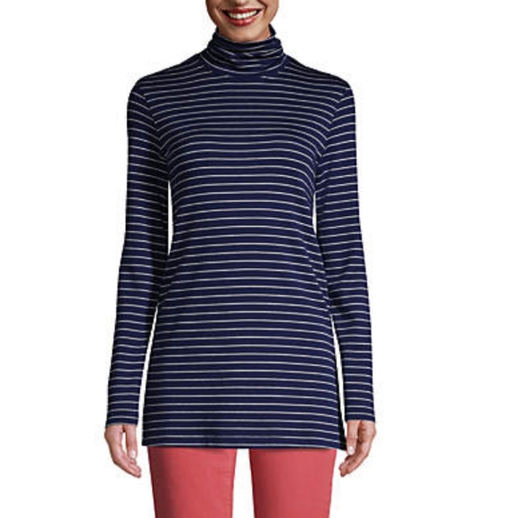 Lands' End Tops - LANDS' END Women's Cotton Turtleneck Tunic